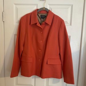 Pendleton Blazer Jacket Orange Size 14